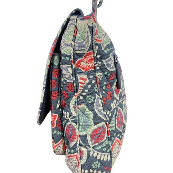Vera Bradley Nomadic Floral Quilted Crossbody Purse Handbag Shoulder Bag Gray - Picture 5 of 16